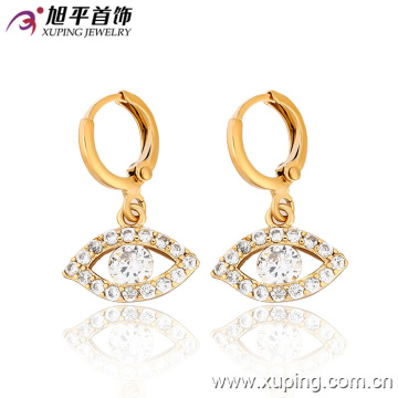 27527 Distinctive gemstone drop earrings eye shaped trendy women jewelry for wholesale